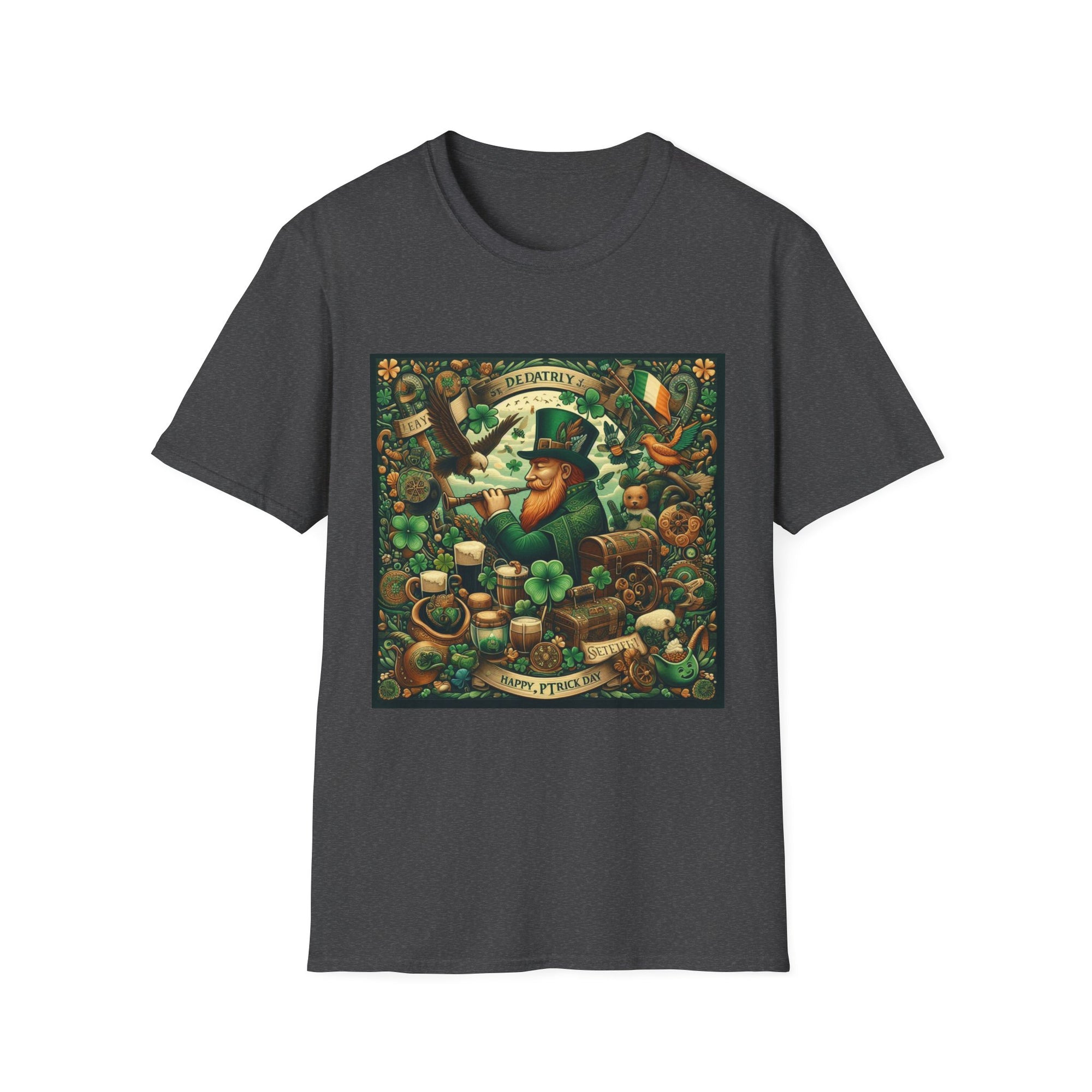 St. Patrick's Day Unisex Softstyle T-Shirt – Leprechaun Beer Fest Design