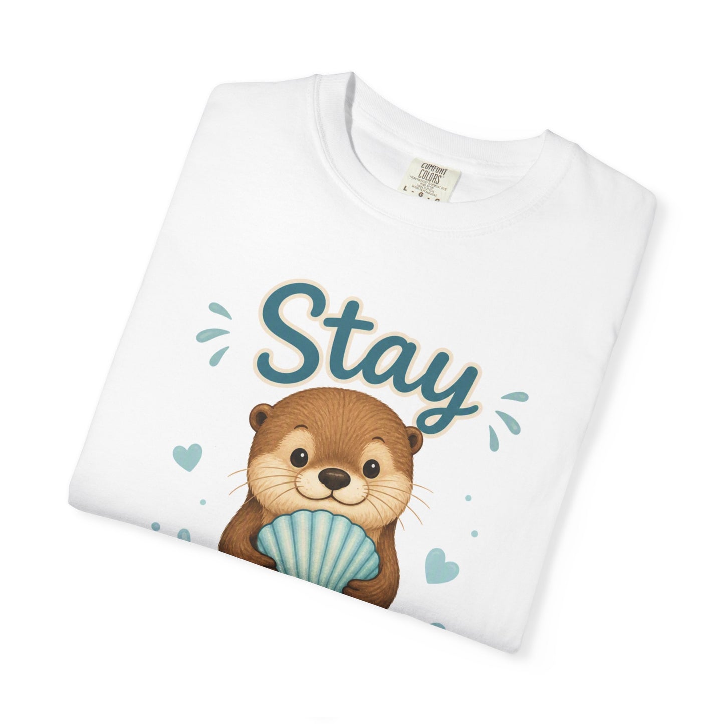 Stay Pawsitive Otter T-Shirt – Cute Animal Graphic Tee