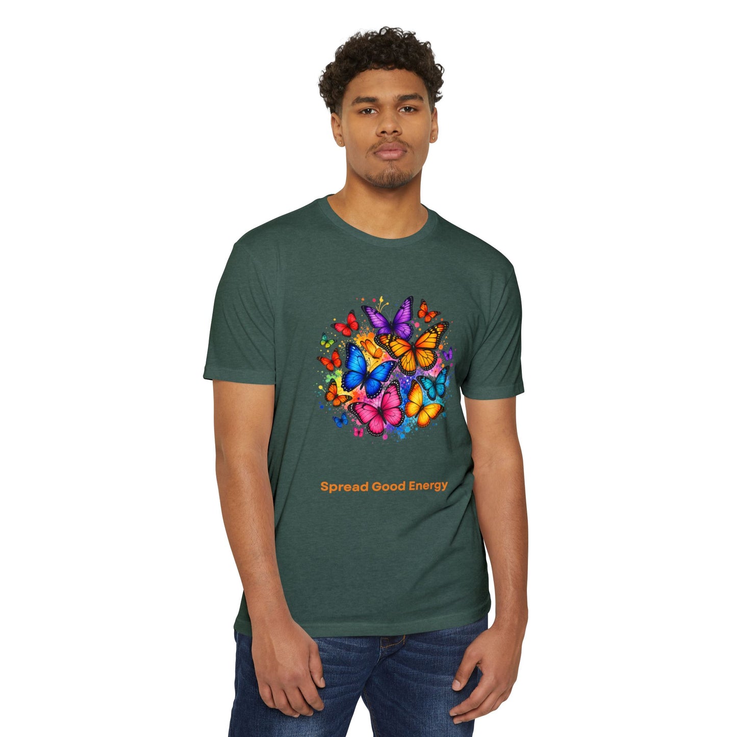 Butterfly Shirt - Spread Good Vibes - Colorful Nature Design - Positive Vibes