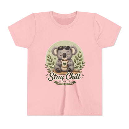 Stay Chill Koala Youth T-Shirt | Cute Kids Graphic Tee | Funny Animal Shirt for Boys Girls | Soft Children's Tee S–XL