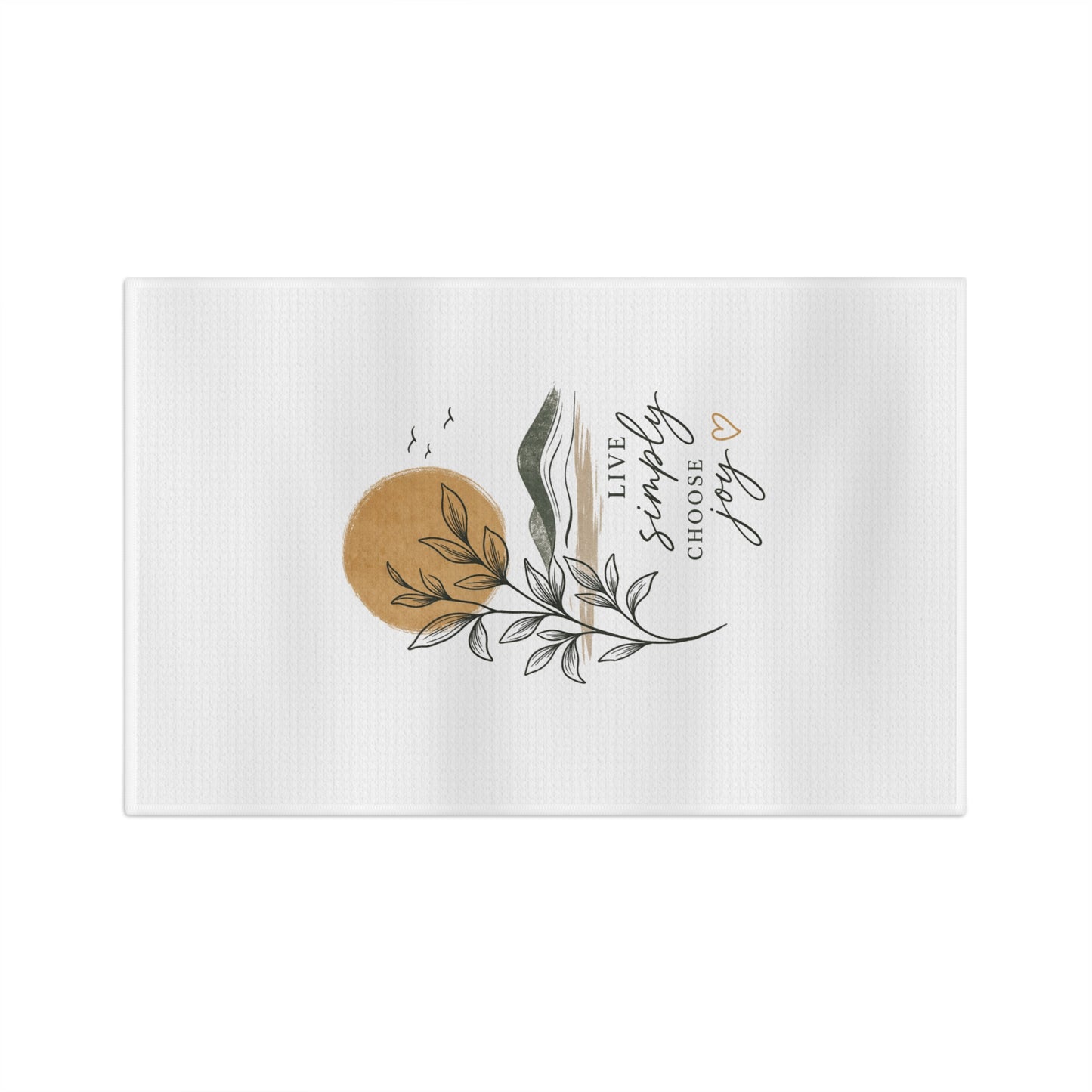 Tea Towel — Live Simply Choose Joy Floral Kitchen Towel