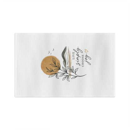 Tea Towel — Live Simply Choose Joy Floral Kitchen Towel