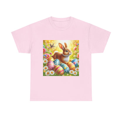 Easter Bunny Cotton Tee - Unisex Heavy Cotton Tee for Spring Celebrations