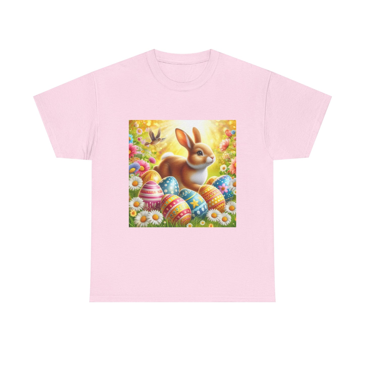 Easter Bunny Unisex Heavy Cotton Tee - Colorful Spring Design