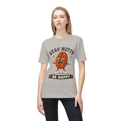 Stay Nutty Be Happy T-Shirt — Funny Pecan Cartoon Tee