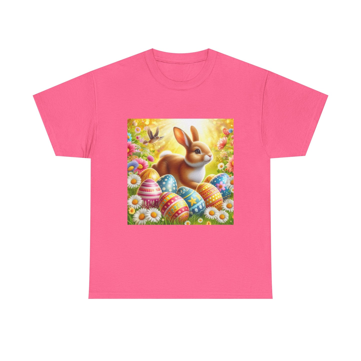 Easter Bunny Cotton Tee - Unisex Heavy Cotton Tee for Spring Celebrations