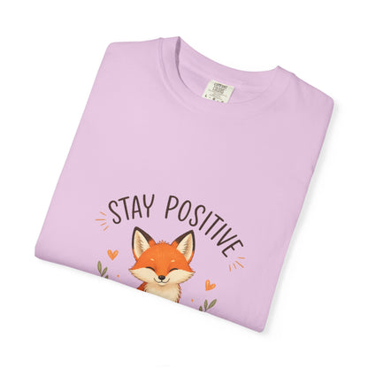 Fox Graphic T-Shirt — "Good Things Take Time" Stay Positive Inspirational Tee