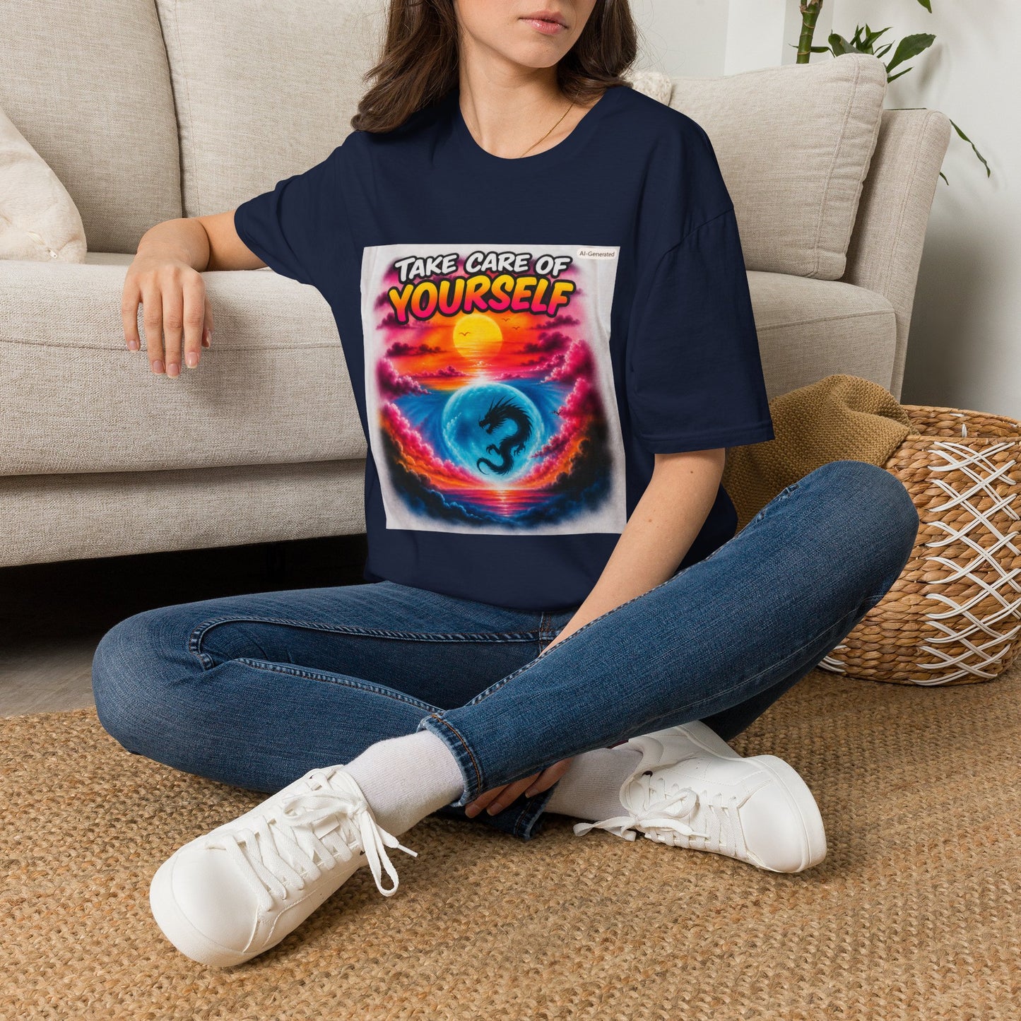 Take Care of Yourself T-Shirt — Self-Care Sunset Graphic Tee