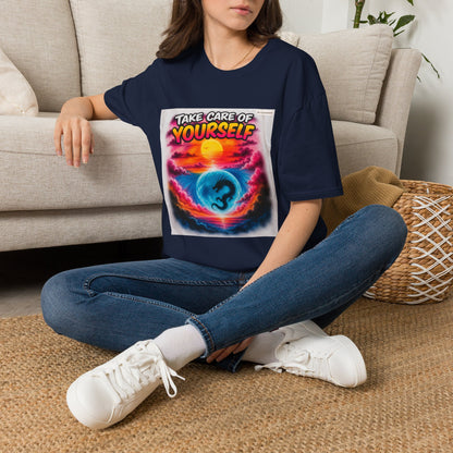 Take Care of Yourself T-Shirt — Self-Care Sunset Graphic Tee