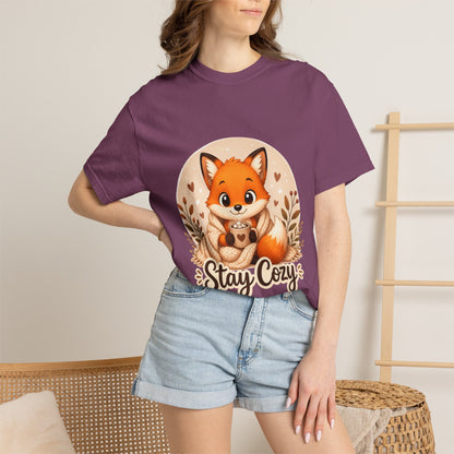 Stay Cozy Fox T-Shirt | Cute Autumn Woodland Graphic Tee