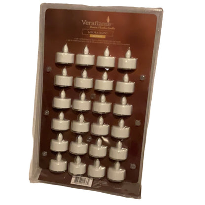 24-Pack LED Battery Tea Lights - Realistic, Bright Flickering Candles for Holiday Decor