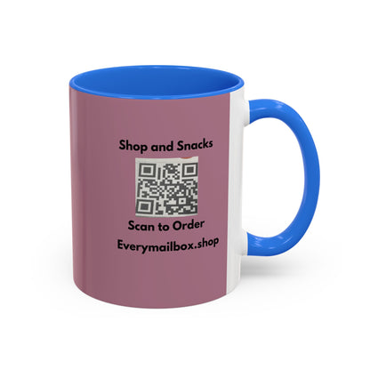 Shop & Snacks QR Code Coffee Mug | Custom Color 11oz & 15oz | Northeast Philly