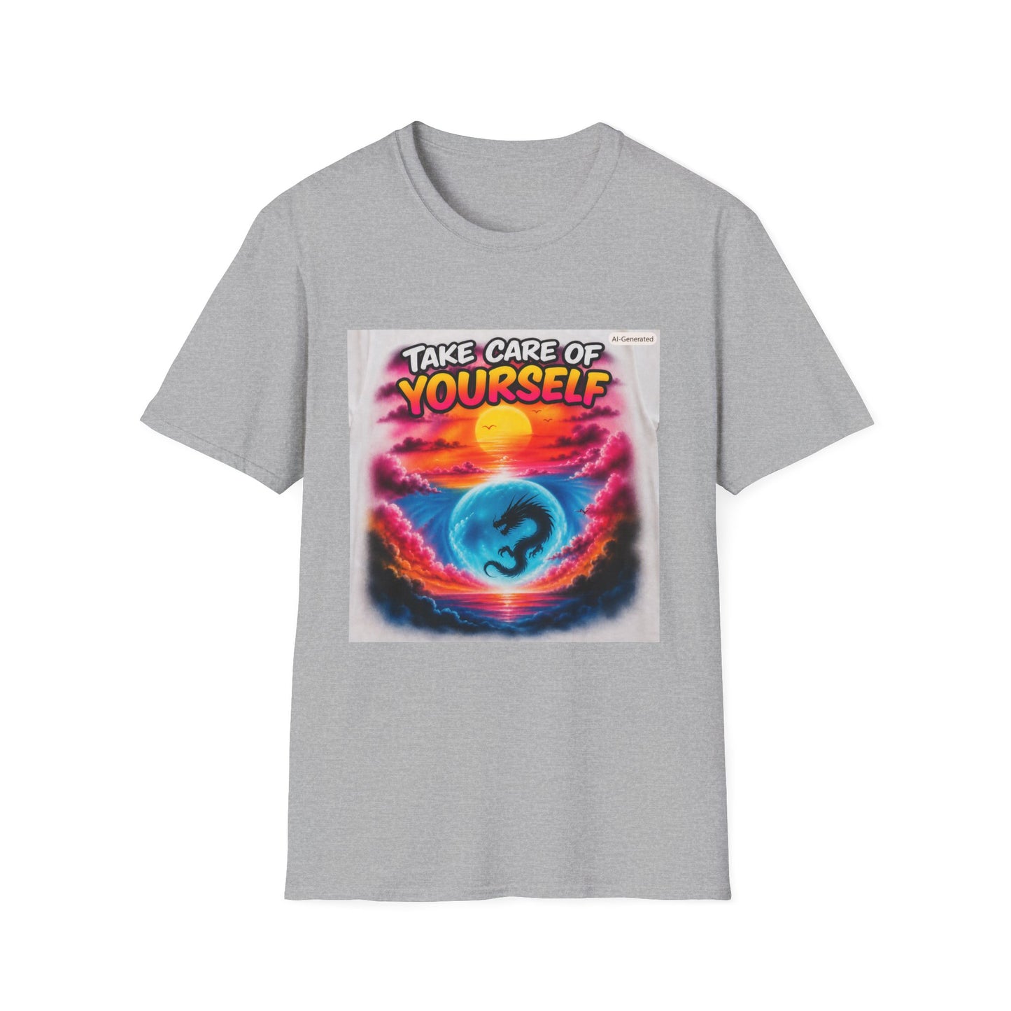 Take Care of Yourself T-Shirt — Self-Care Sunset Graphic Tee