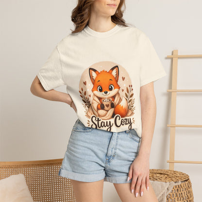 Stay Cozy Fox T-Shirt | Cute Autumn Woodland Graphic Tee