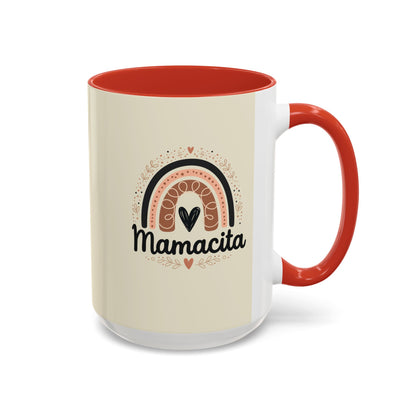Mamacita Coffee Mug | Pink Rainbow Heart Accent Mug
