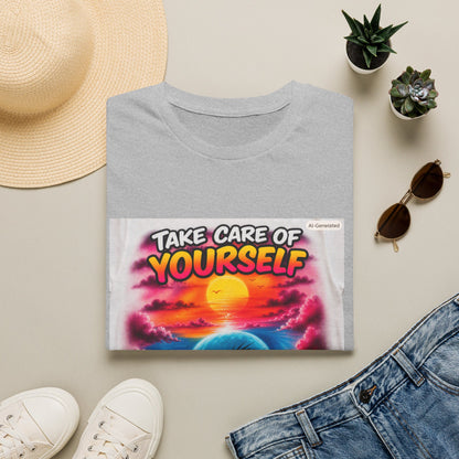 Take Care of Yourself T-Shirt — Self-Care Sunset Graphic Tee