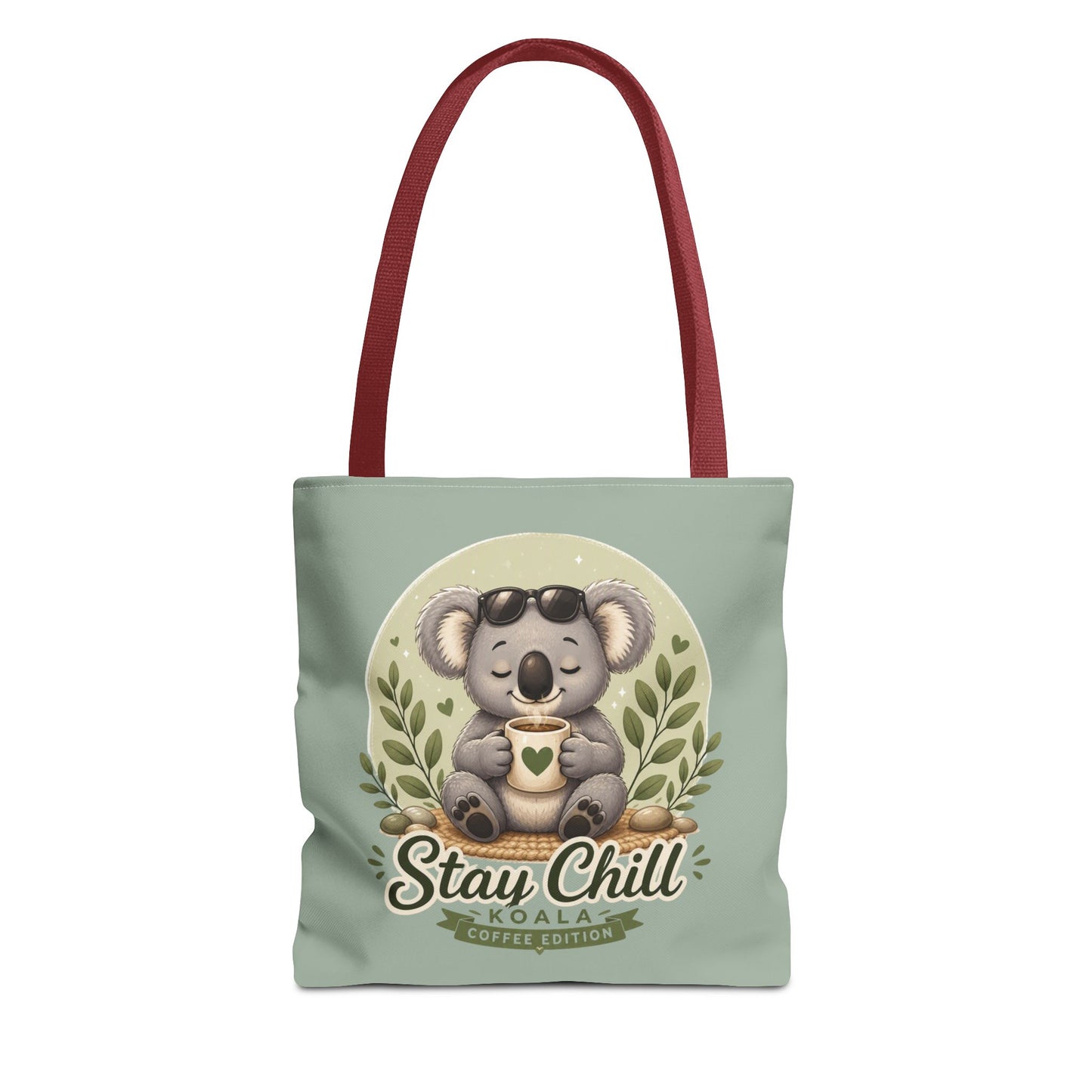 Stay Chill Koala Tote Bag | Cute Relaxing Animal AOP Tote | Eco-Friendly Canvas Tote Bag | Funny Koala Gift Idea for Animal Lovers