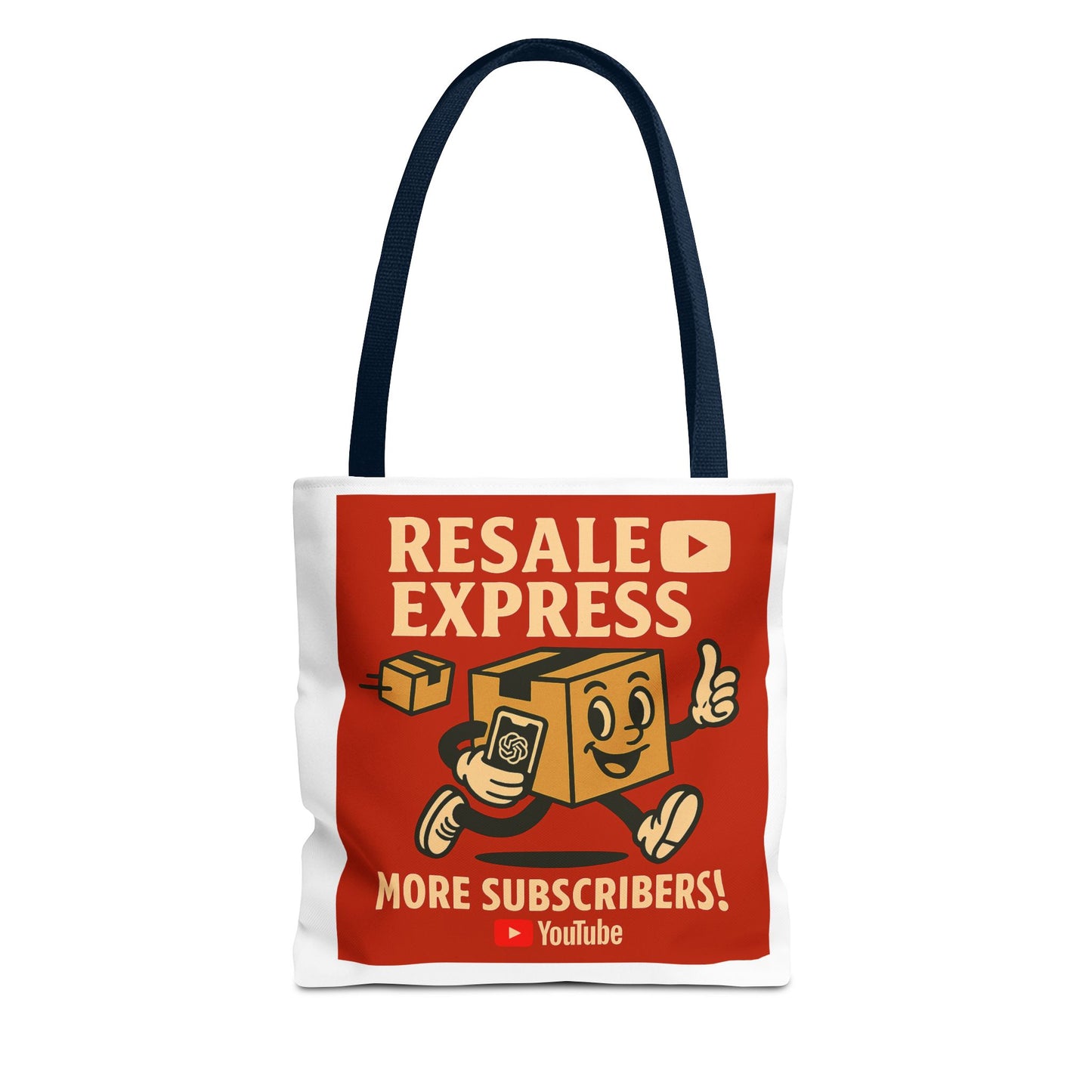 Resale Express Tote - More subscribers Red Cartoon Design