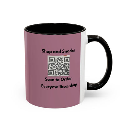 Shop & Snacks QR Code Coffee Mug | Custom Color 11oz & 15oz | Northeast Philly