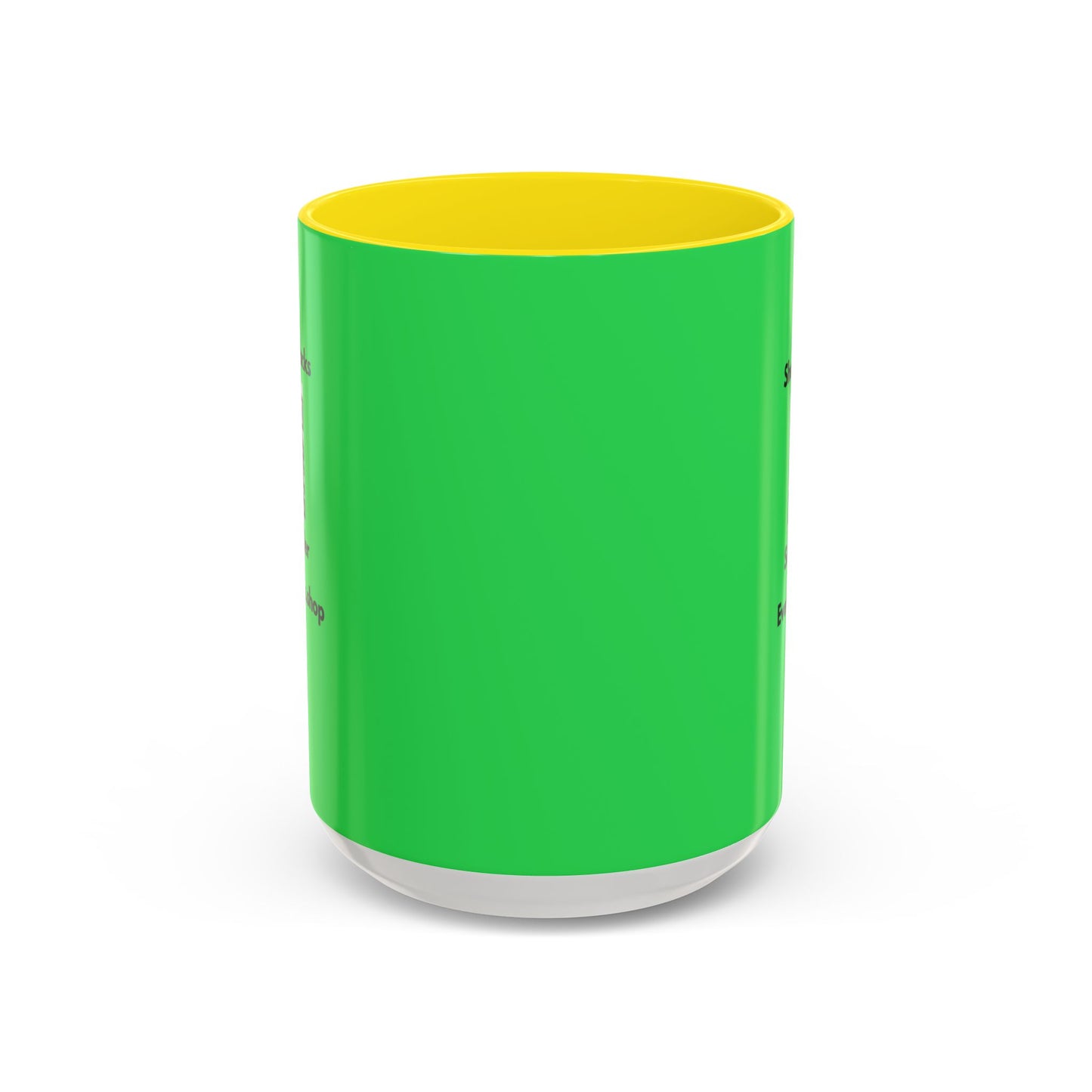 Accent Coffee Mug — 'Shop and Snacks' QR Code Promotional Coffee Mug (11/15 oz)