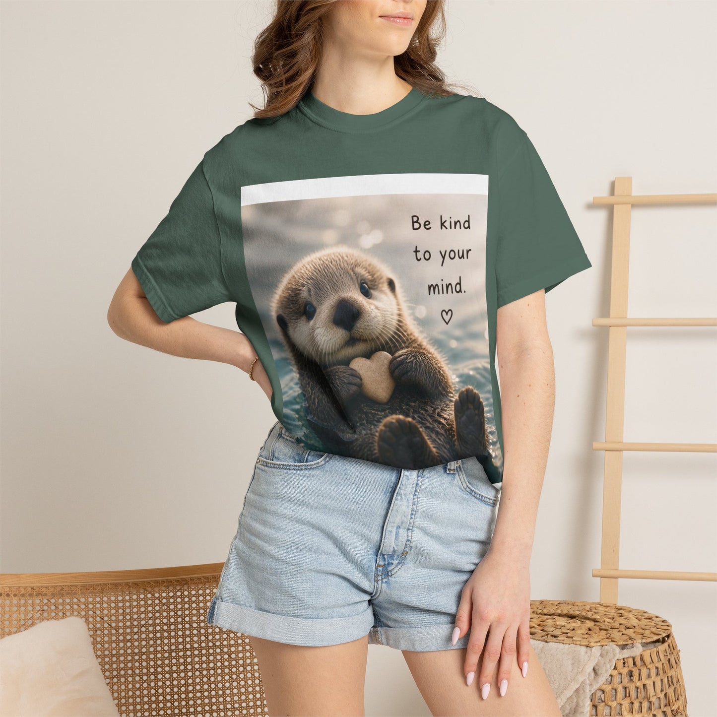 Otter 'Be Kind to Your Mind' Comfort T-Shirt – Mental Health Graphic Tee