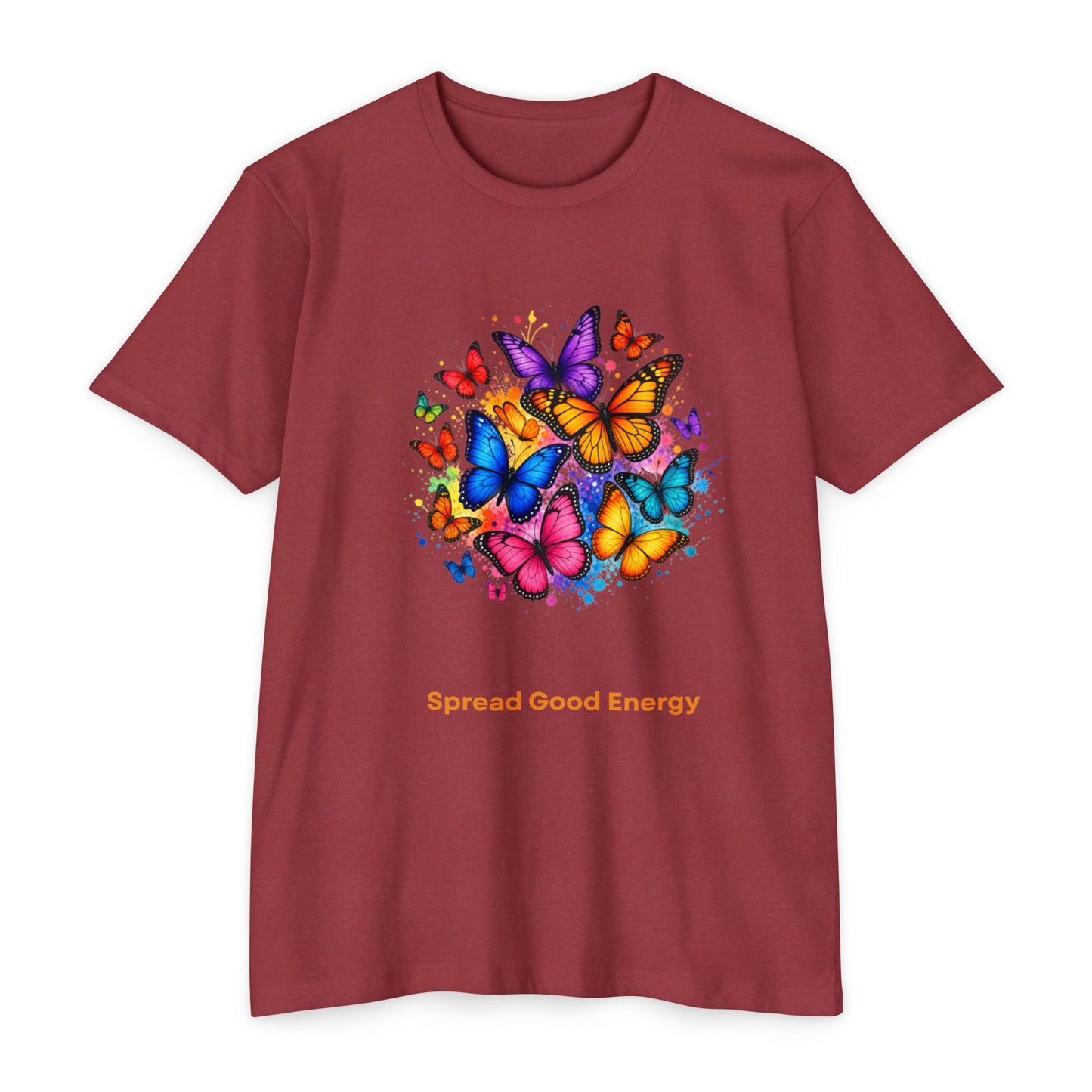 Butterfly Shirt - Spread Good Vibes - Colorful Nature Design - Positive Vibes