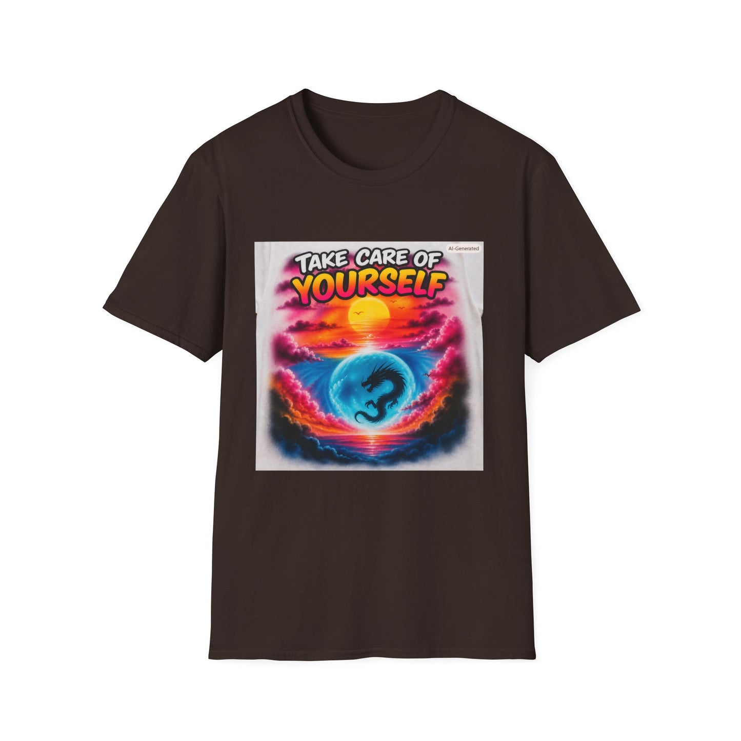 Take Care of Yourself T-Shirt — Self-Care Sunset Graphic Tee