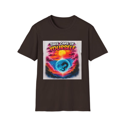 Take Care of Yourself T-Shirt — Self-Care Sunset Graphic Tee