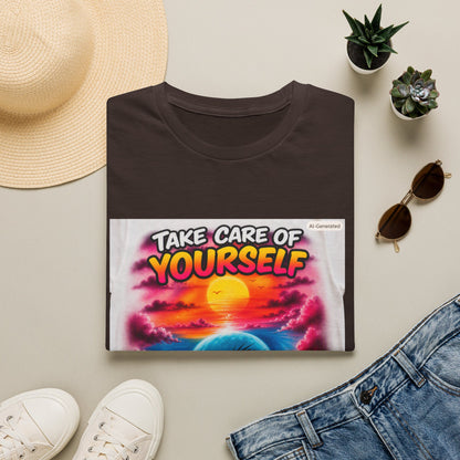 Take Care of Yourself T-Shirt — Self-Care Sunset Graphic Tee