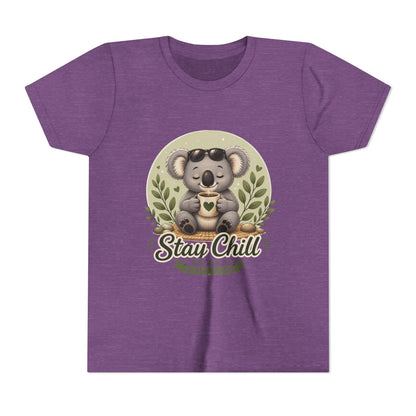 Stay Chill Koala Youth T-Shirt | Cute Kids Graphic Tee | Funny Animal Shirt for Boys Girls | Soft Children's Tee S–XL