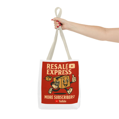 Resale Express Tote - More subscribers Red Cartoon Design