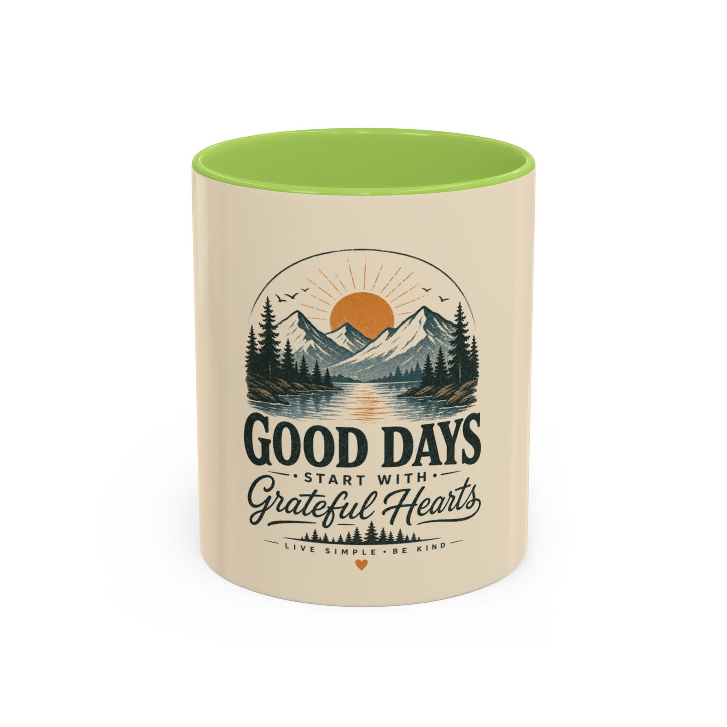 Mug - Good Days Start With Grateful Hearts Scenic Coffee Mug