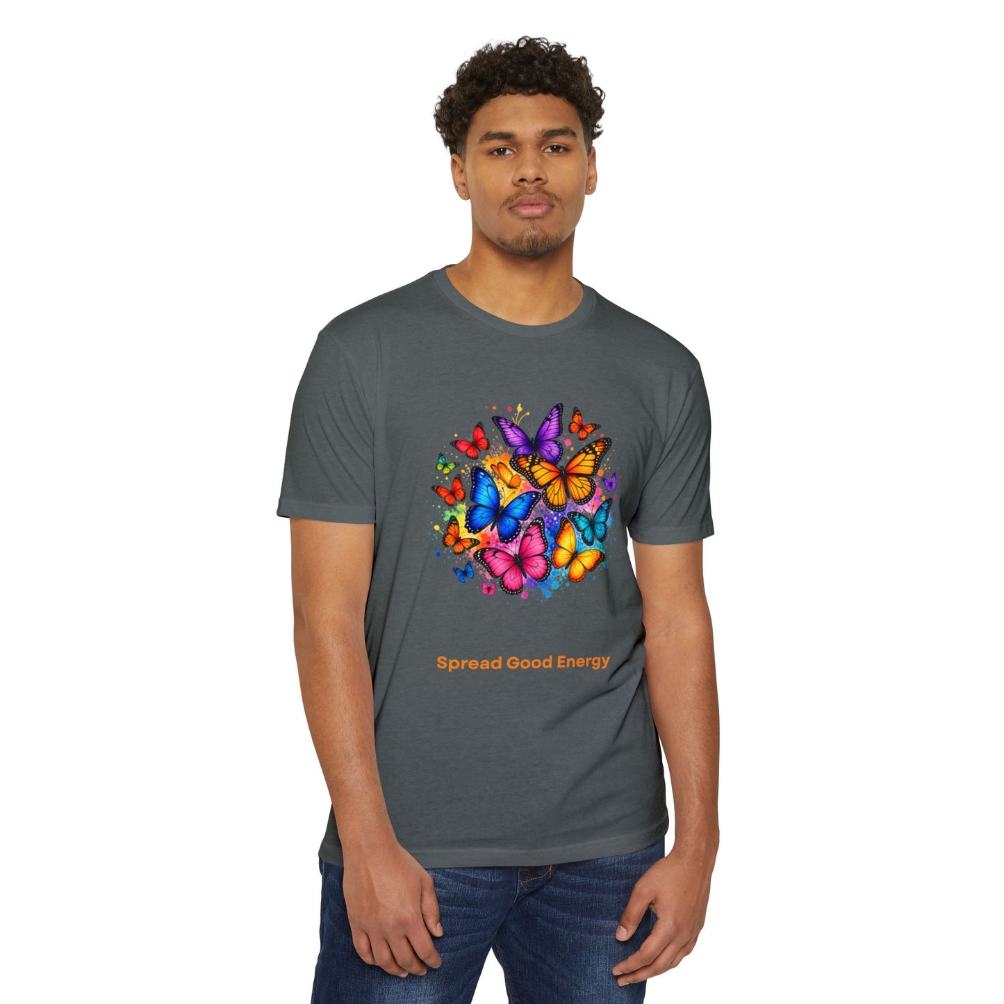 Butterfly Shirt - Spread Good Vibes - Colorful Nature Design - Positive Vibes