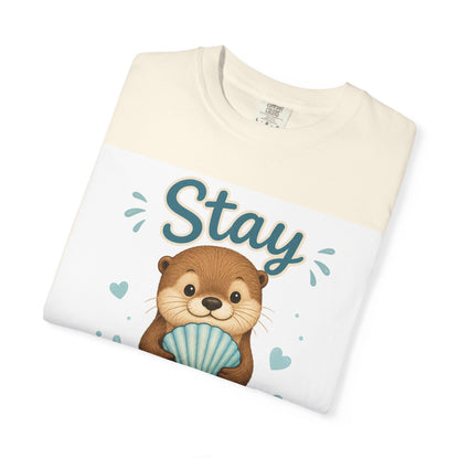 Stay Pawsitive Otter T-Shirt – Cute Animal Graphic Tee