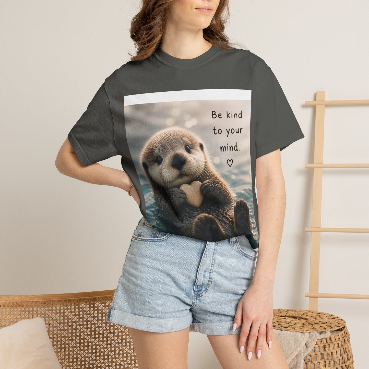 Otter 'Be Kind to Your Mind' Comfort T-Shirt – Mental Health Graphic Tee