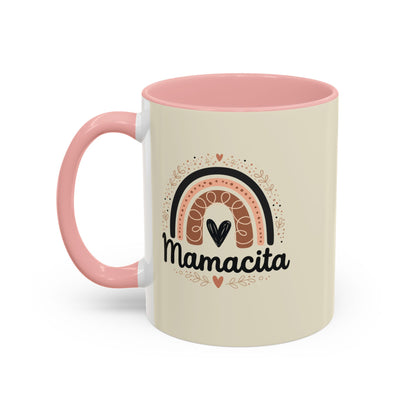 Mamacita Coffee Mug | Pink Rainbow Heart Accent Mug