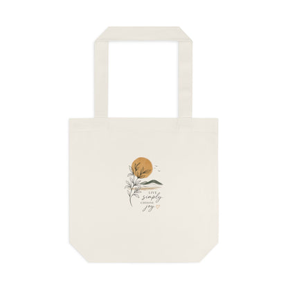 Sunset Botanical Tote Bag — 'You Are My Sunshine' Custom Cotton Tote