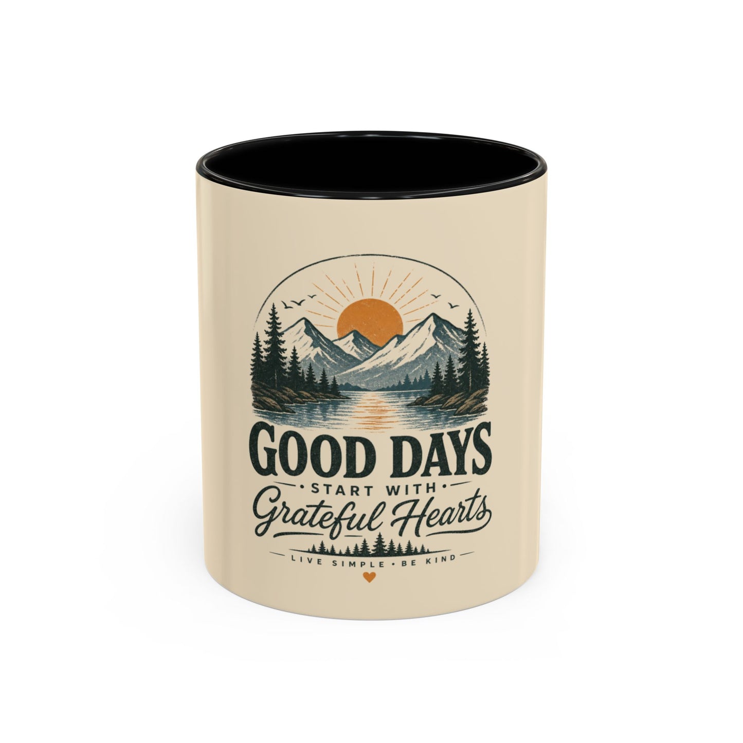 Mug - Good Days Start With Grateful Hearts Scenic Coffee Mug