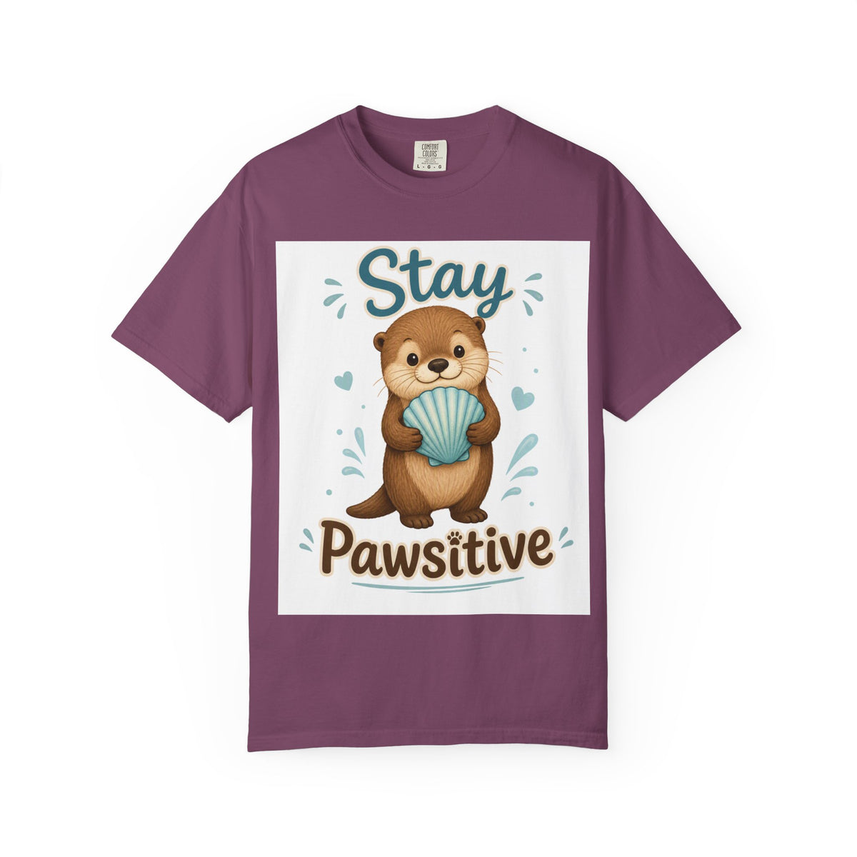 Stay Pawsitive Otter T-Shirt – Cute Animal Graphic Tee