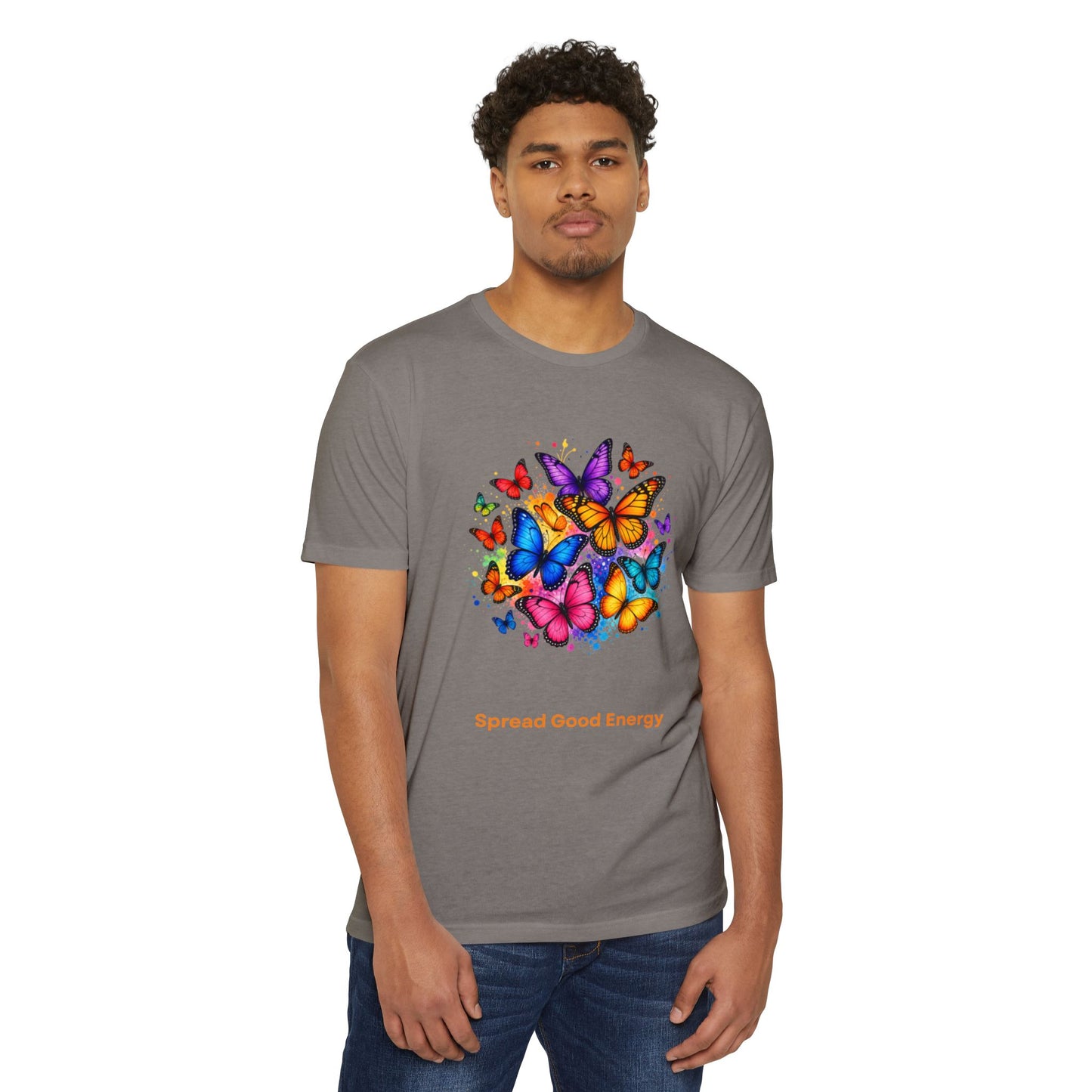 Butterfly Shirt - Spread Good Vibes - Colorful Nature Design - Positive Vibes