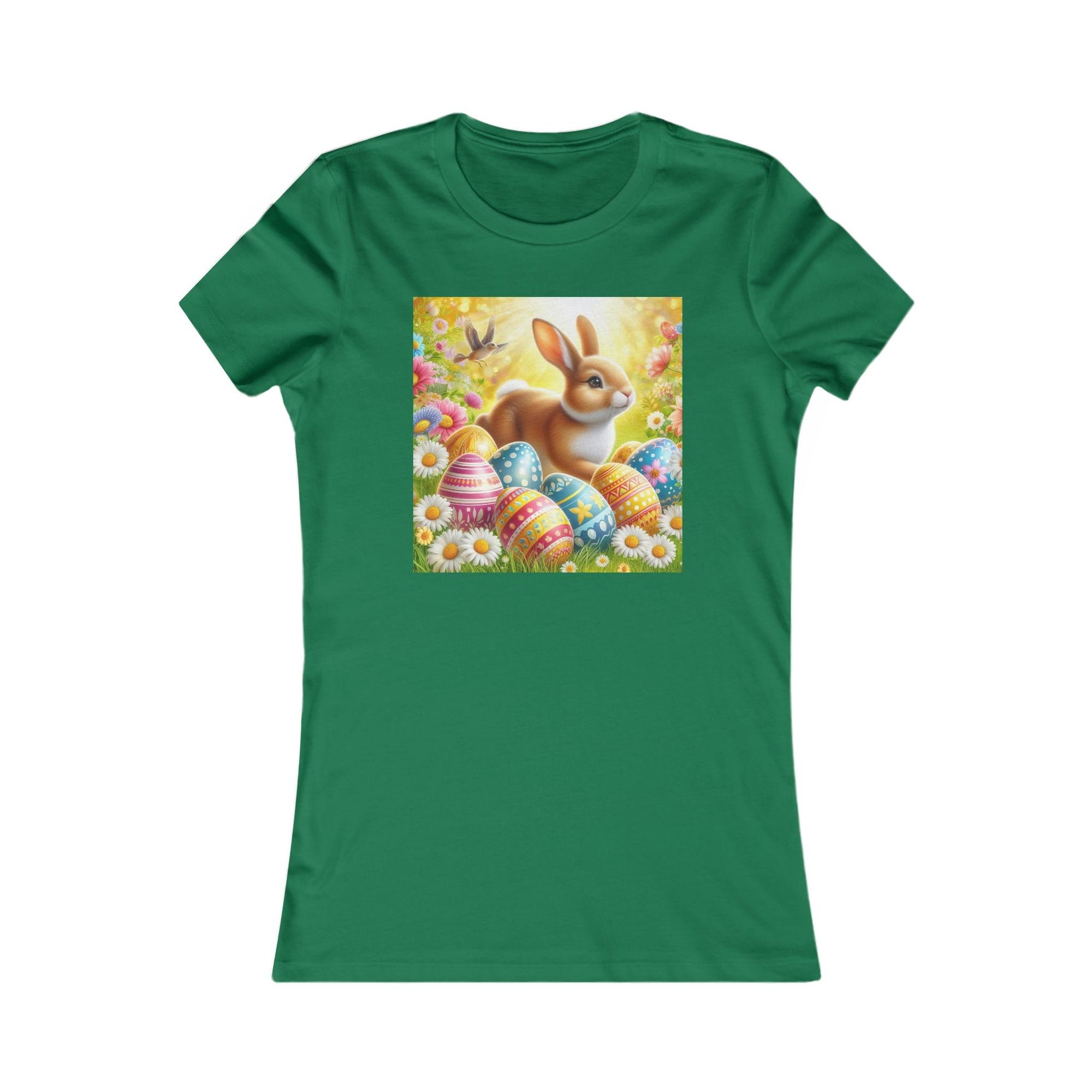 Women's Easter Bunny & Eggs Tee - Perfect Spring Celebration Top