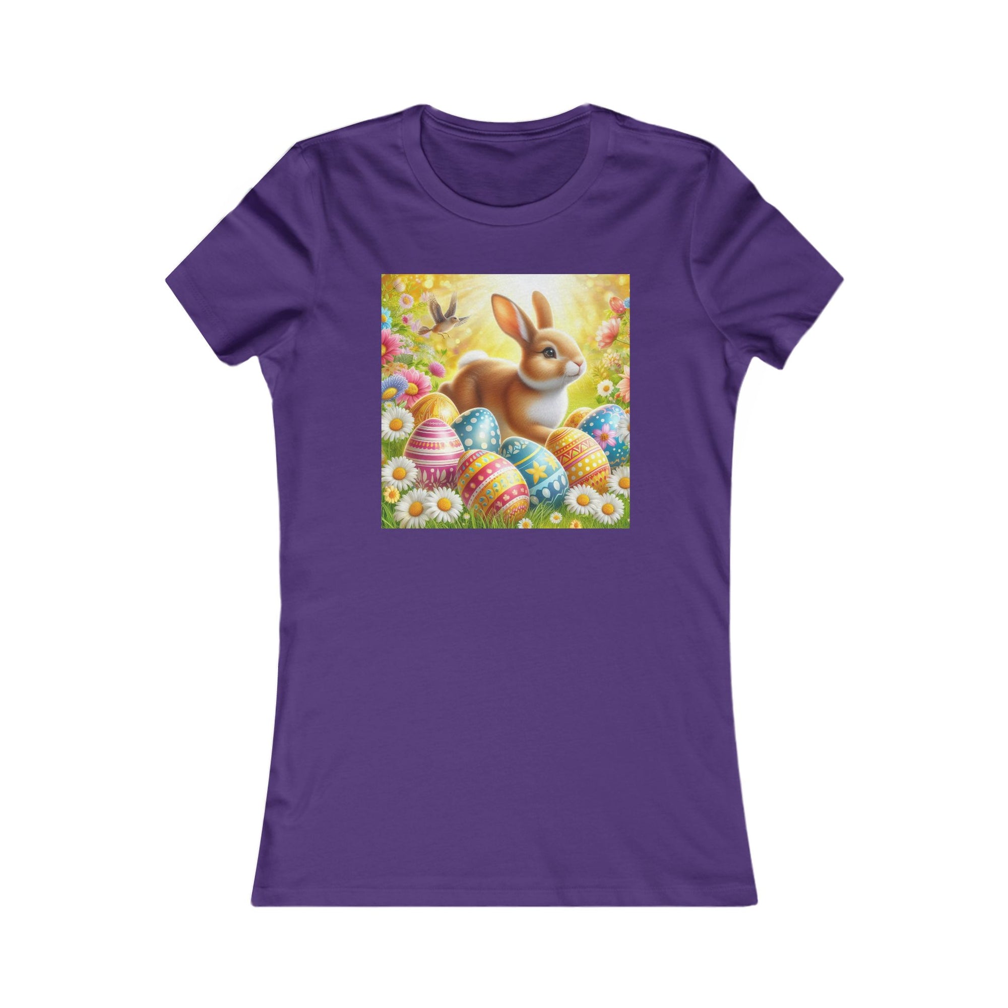 Women's Easter Bunny & Eggs Tee - Perfect Spring Celebration Top