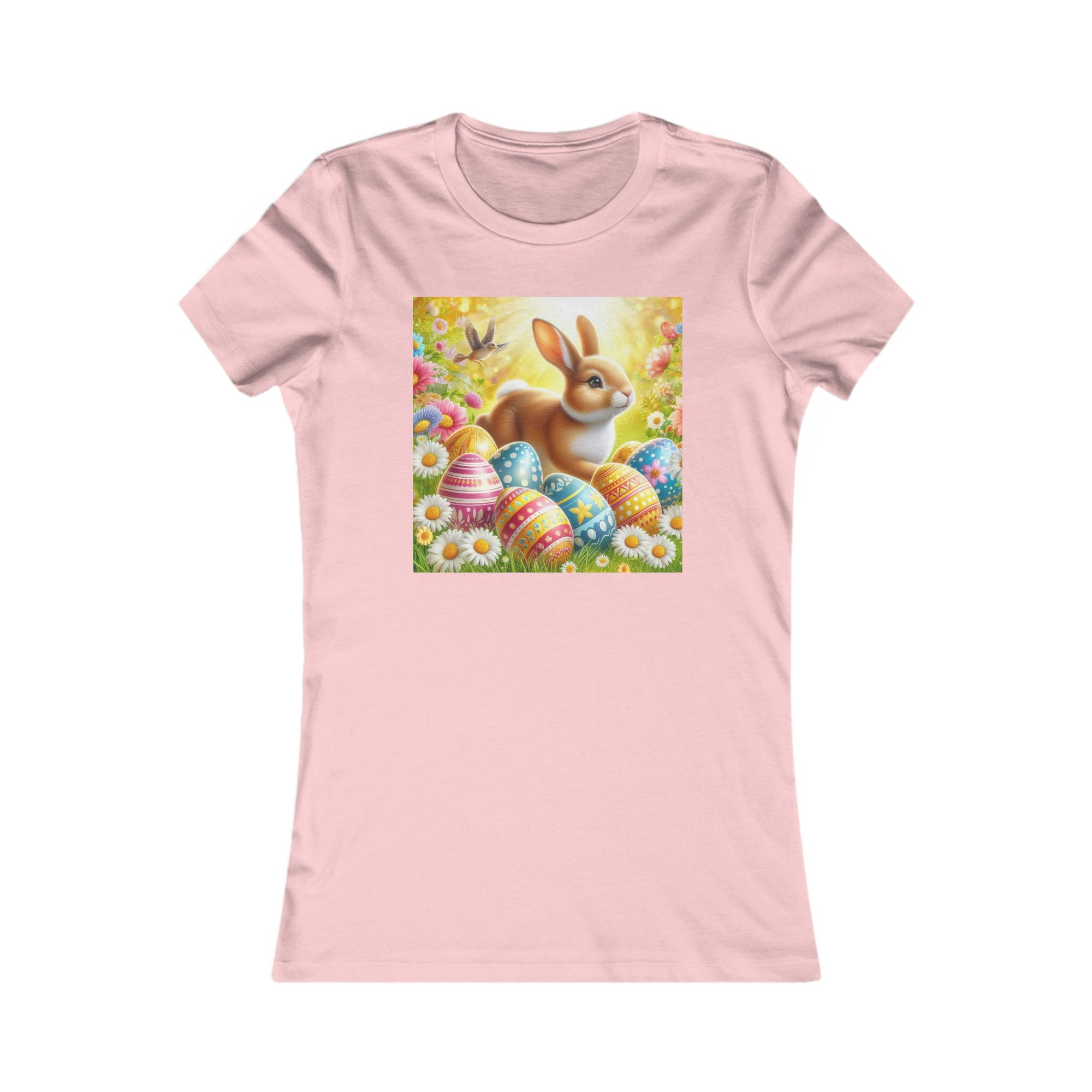 Women's Easter Bunny & Eggs Tee - Perfect Spring Celebration Top