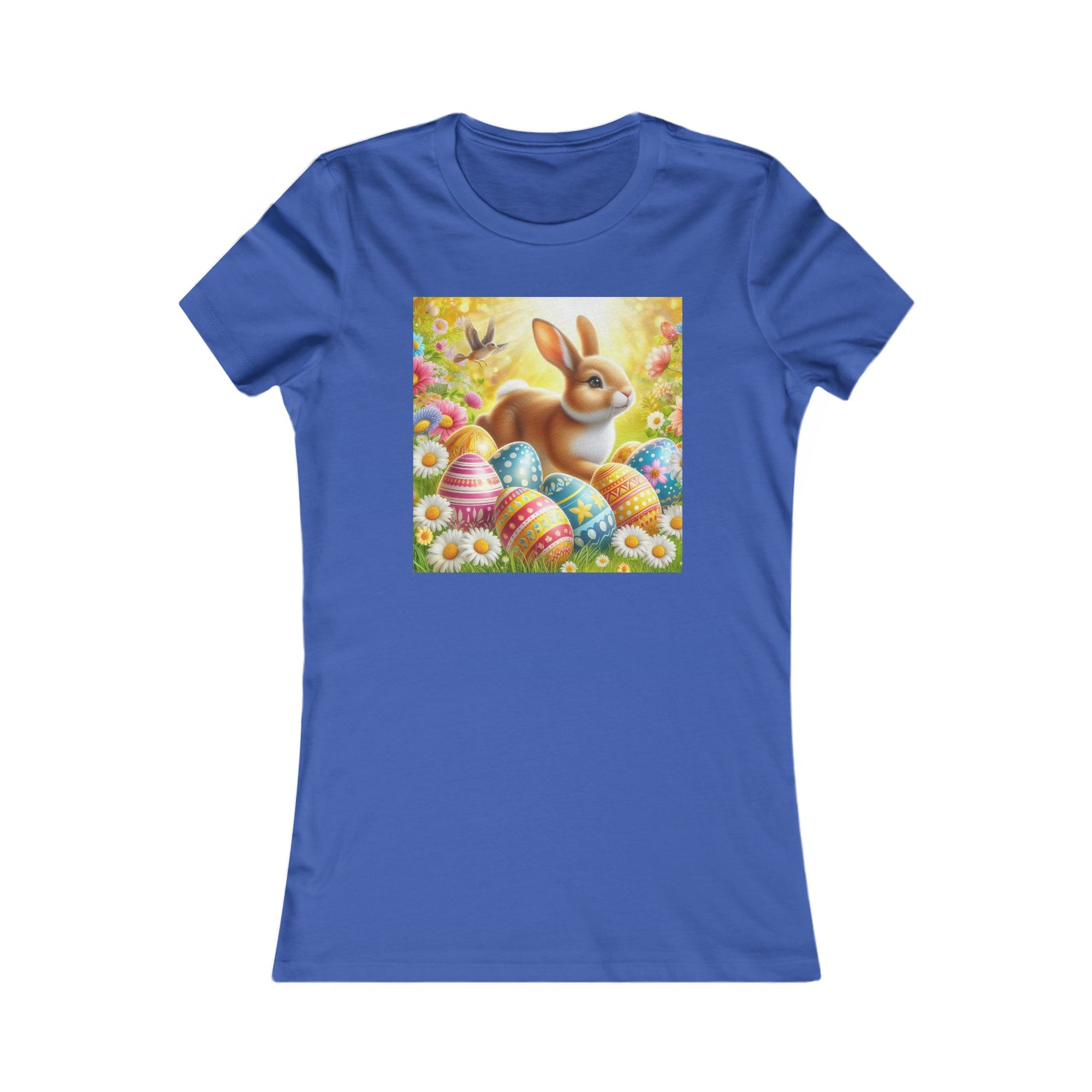 Women's Easter Bunny & Eggs Tee - Perfect Spring Celebration Top