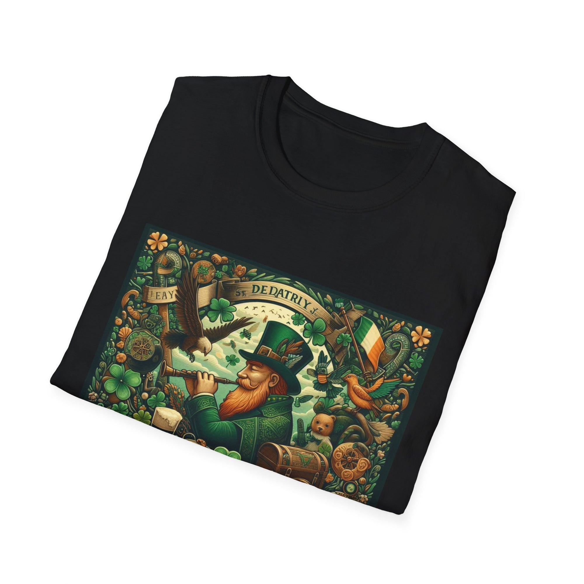 St. Patrick's Day Unisex Softstyle T-Shirt – Leprechaun Beer Fest Design