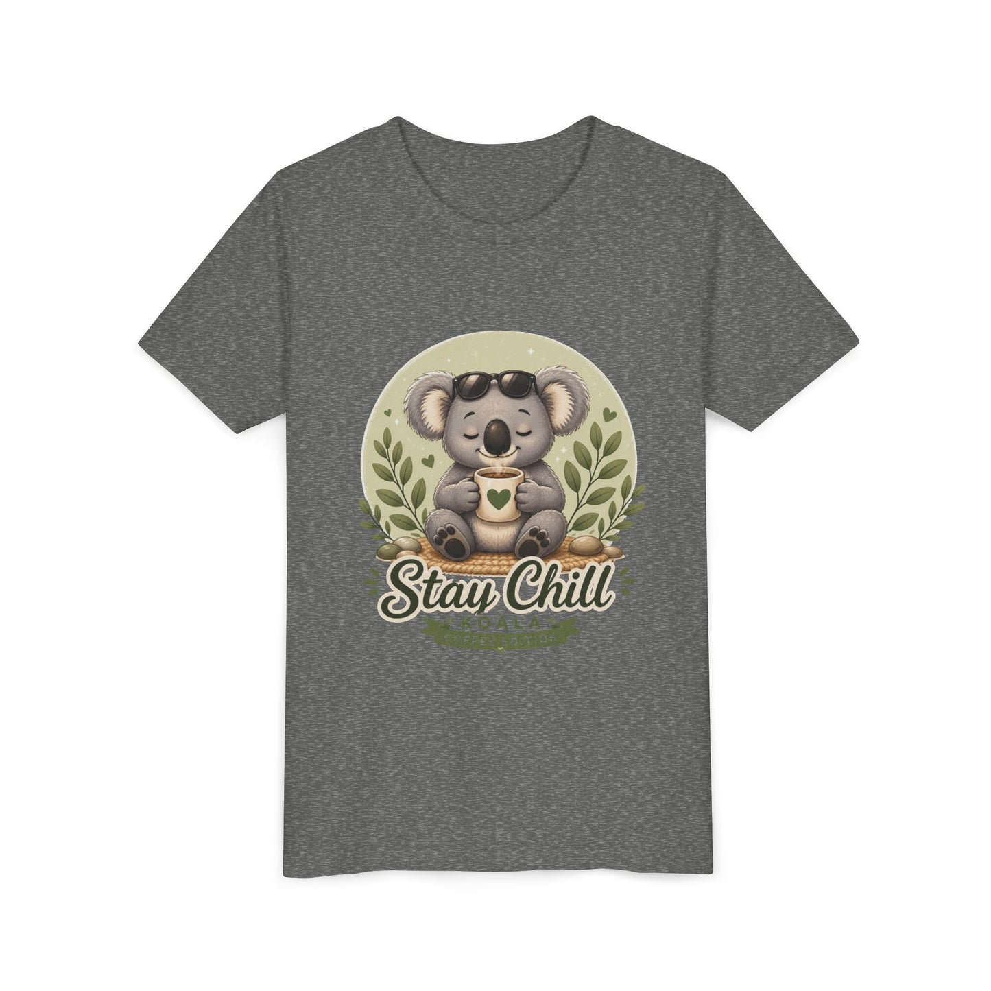 Stay Chill Koala Youth T-Shirt | Cute Kids Graphic Tee | Funny Animal Shirt for Boys Girls | Soft Children's Tee S–XL