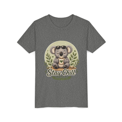 Stay Chill Koala Youth T-Shirt | Cute Kids Graphic Tee | Funny Animal Shirt for Boys Girls | Soft Children's Tee S–XL