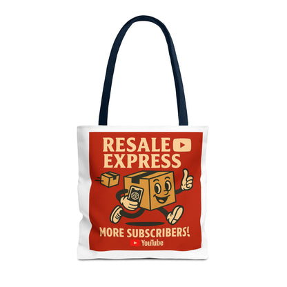 Resale Express Tote - More subscribers Red Cartoon Design
