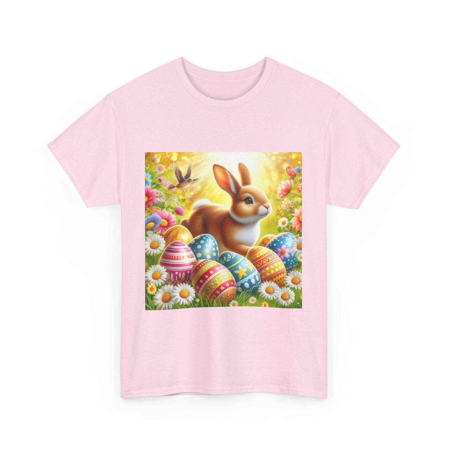 Easter Bunny Unisex Heavy Cotton Tee - Colorful Spring Design