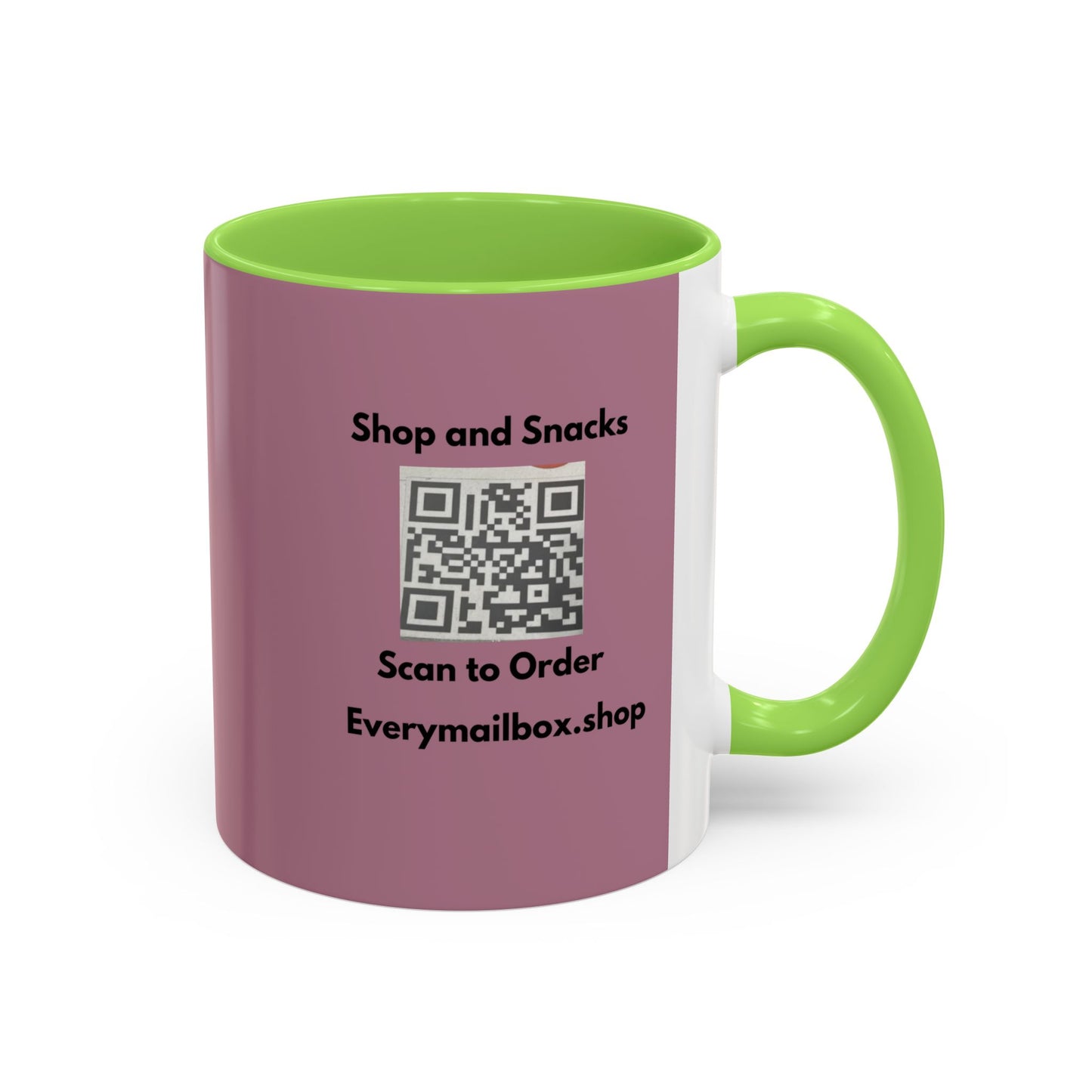 Shop & Snacks QR Code Coffee Mug | Custom Color 11oz & 15oz | Northeast Philly